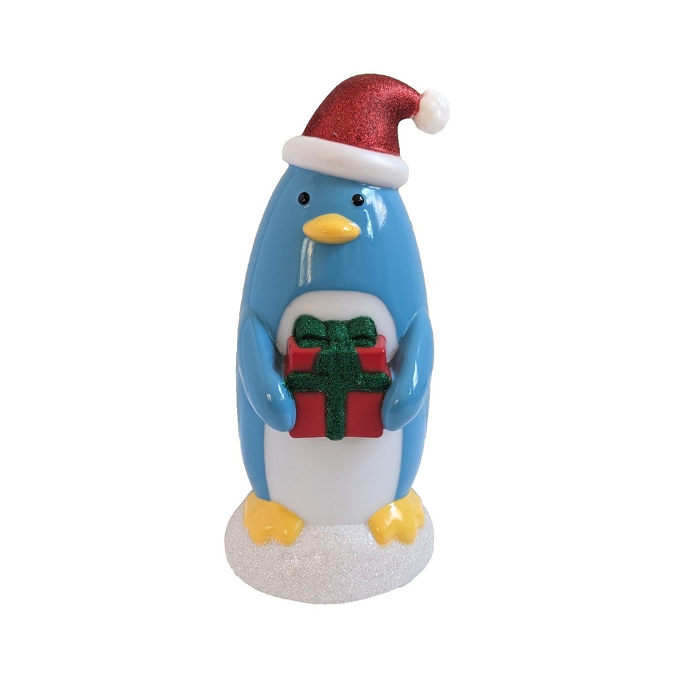 Target Christmas Penguin Blow Mold Style Light Up Tabletop Decoration Blue 13"